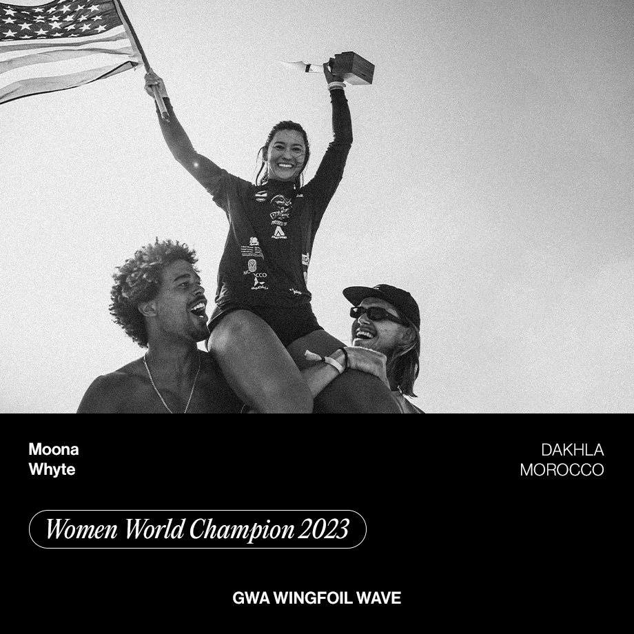 Moona Whyte is the first-ever Wingfoil Wave Women’s World Champion. 1
